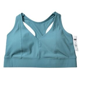 Avia V-Neck Rib Sports Bra Green NWT Size XXL